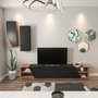 Hanah Home Zebra Negro y Teca